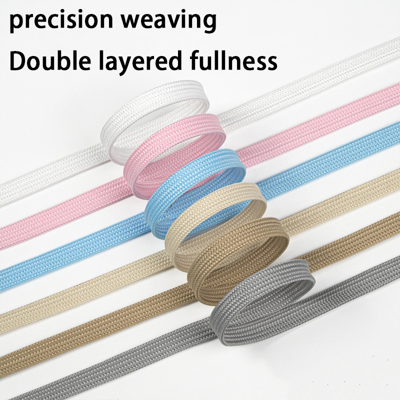 Lace Replacement Flat - Wielokolorowe płaskie sznurówki, dwuwarstwowe tkane sznurówki